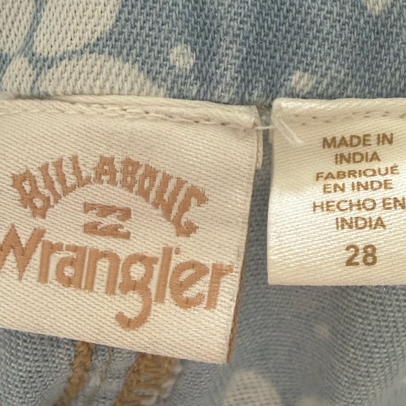 Wrangler x billabong Light Blue Floral Wide-Leg Jeans - Picture 7 of 7